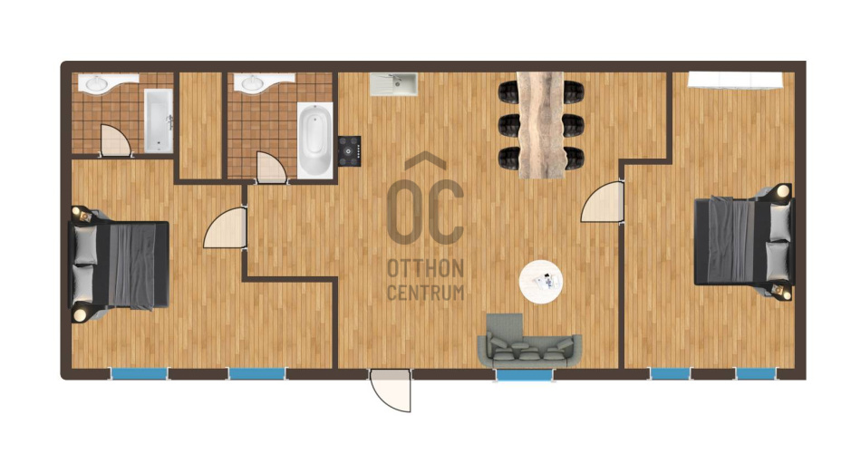 1-bed apartment, 74 m²