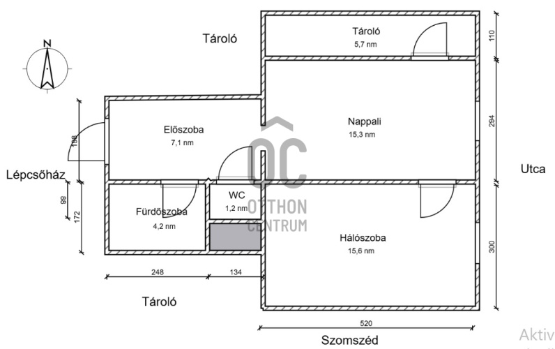 1-собен стан, 43 m²