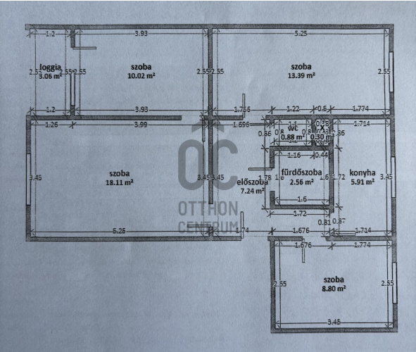 1-собен стан, 68 m²